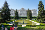 Fototapeta Londyn - Royal Palace in Madrid in a beautiful summer day, Spain