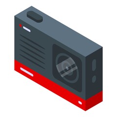 Poster - Action camera icon. Isometric of action camera vector icon for web design isolated on white background