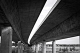 Fototapeta Fototapety z mostem - Najdłuższy w Polsce most autostradowy , Rozgarty rzeka Wisłą.