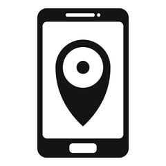Poster - smartphone gps exploration icon. simple illustration of smartphone gps exploration vector icon for w