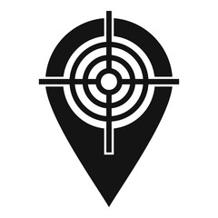 Poster - Target pin exploration icon. Simple illustration of target pin exploration vector icon for web design isolated on white background