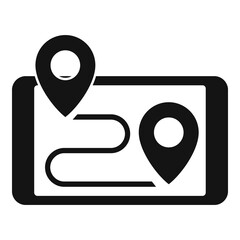 Poster - smartphone gps exploration icon. simple illustration of smartphone gps exploration vector icon for w