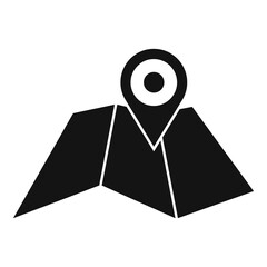 Poster - paper map exploration icon. simple illustration of paper map exploration vector icon for web design 