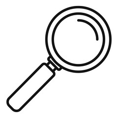 Poster - Glass magnifier icon. Outline glass magnifier vector icon for web design isolated on white background
