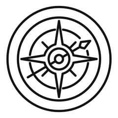 Poster - Compass exploration icon. Outline compass exploration vector icon for web design isolated on white background