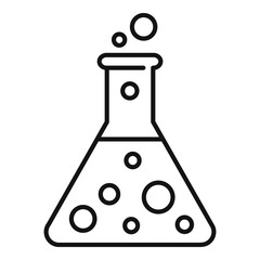 Poster - chemical flask exploration icon. outline chemical flask exploration vector icon for web design isola