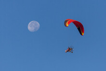 People Powered Paragliding  In The Sky