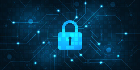 Vector background secure digital security system.