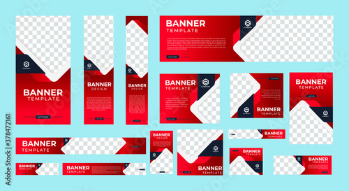 Fotografía Set of Creative Web Banners of Standard Size with a Place for Photos