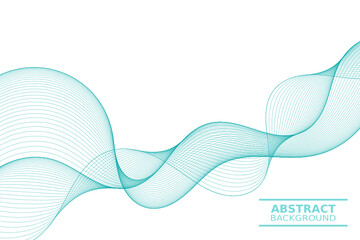 Poster - Abstract wave element for design. Digital frequency track equalizer. Stylized line art background. Vector illustration