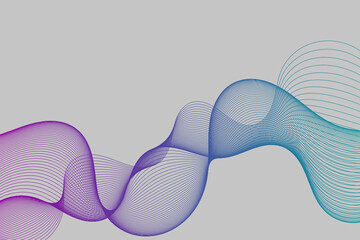 Poster - Abstract wave element for design. Digital frequency track equalizer. Stylized line art background. Vector illustration