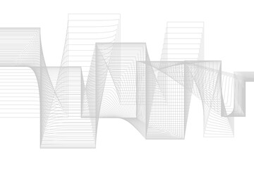 Poster - Abstract wave element for design. Digital frequency track equalizer. Stylized line art background. Vector illustration