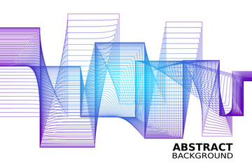 Poster - Abstract wave element for design. Digital frequency track equalizer. Stylized line art background. Vector illustration