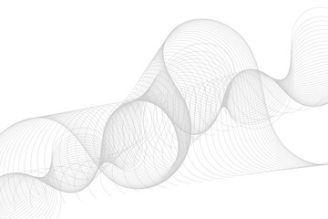 Poster - Abstract wave element for design. Digital frequency track equalizer. Stylized line art background. Vector illustration