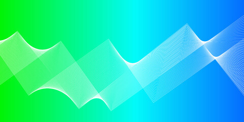 Poster - Abstract wave element for design. Digital frequency track equalizer. Stylized line art background. Vector illustration