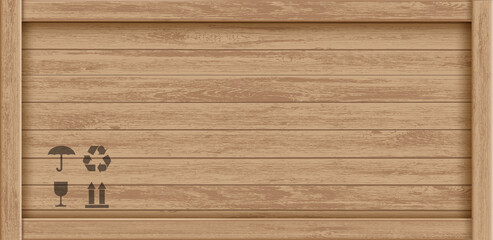 Wall Mural - Wooden box cover. Packaging for transportation of goods.