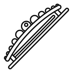 Poster - girl barrette icon. outline girl barrette vector icon for web design isolated on white background