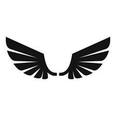 Wall Mural - wings angel icon. simple illustration of wings angel vector icon for web design isolated on white ba