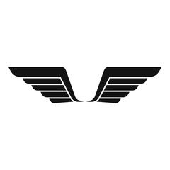 Wall Mural - wings nature icon. simple illustration of wings nature vector icon for web design isolated on white 