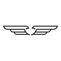 Poster - heaven wings icon. outline heaven wings vector icon for web design isolated on white background