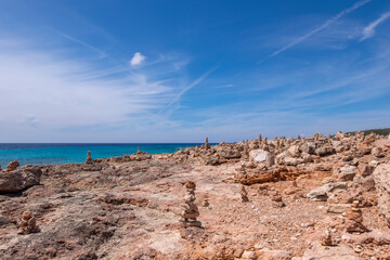 Poster - Felsküste am Cap de ses Salines, Mallorca