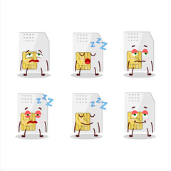 Sticker - Cartoon character of sim card with sleepy expression