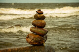 Fototapeta Desenie - A composition of stones by the sea