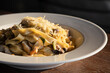 © enginakyurt - Pasta with mushrooms, cheese, chicken