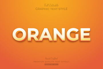 Wall Mural - Orange Editable Custom Text Style Effect Premium