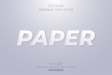 Paper Embossed Editable Custom Text Style Effect Premium