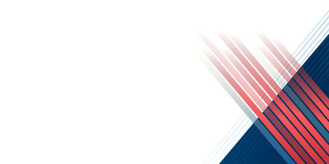 Poster - Red white and blue abstract background vector with blank space for text. 