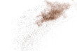 © piyaphong - Brown powder explosion isolated on white background.