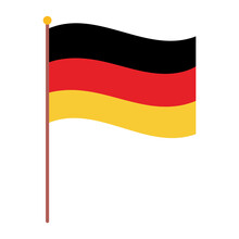 Germany Flag National Isolated Icon Over White Background