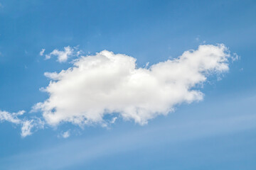 white clouds against blue sky