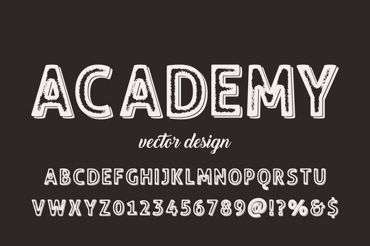 classic lettering, vintage font, gray style background,  typeface vector design