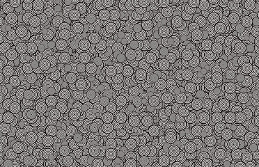 Wall Mural - many black white circles