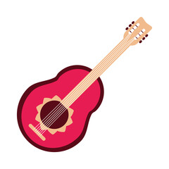 Sticker - guitar instrument musical string element icon flat style