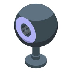 Poster - Sphere web camera icon. Isometric of sphere web camera vector icon for web design isolated on white background