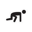 athlete,competetition,running,starting position  icon on white background