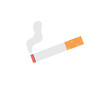 Cigarette simple illustration. Smoke icon. Tabacco concept sign in vector flat