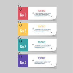 Poster - Text box design with note papers.	
