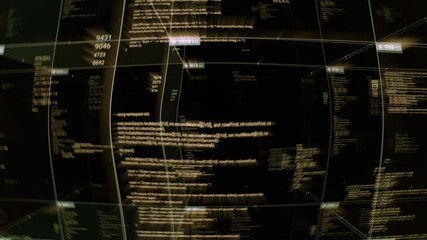 Aufkleber - Abstract system error of programming code, computer crash. Animation. Display of computer that is going to explode, failure in programming, seamless loop.