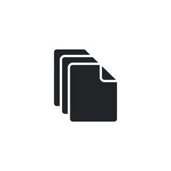 Poster - New blank document file solid icon. copy paste symbol. Paperwork stack, syllabus sheet folder, business form message  element. outline vector illustration. Design on white background. EPS10