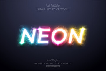 Wall Mural - Neon Gradient Editable Text Style Effect Premium