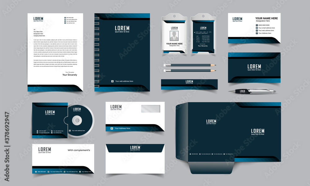 Clean, smooth and simple business stationery for your brand. corporate ...