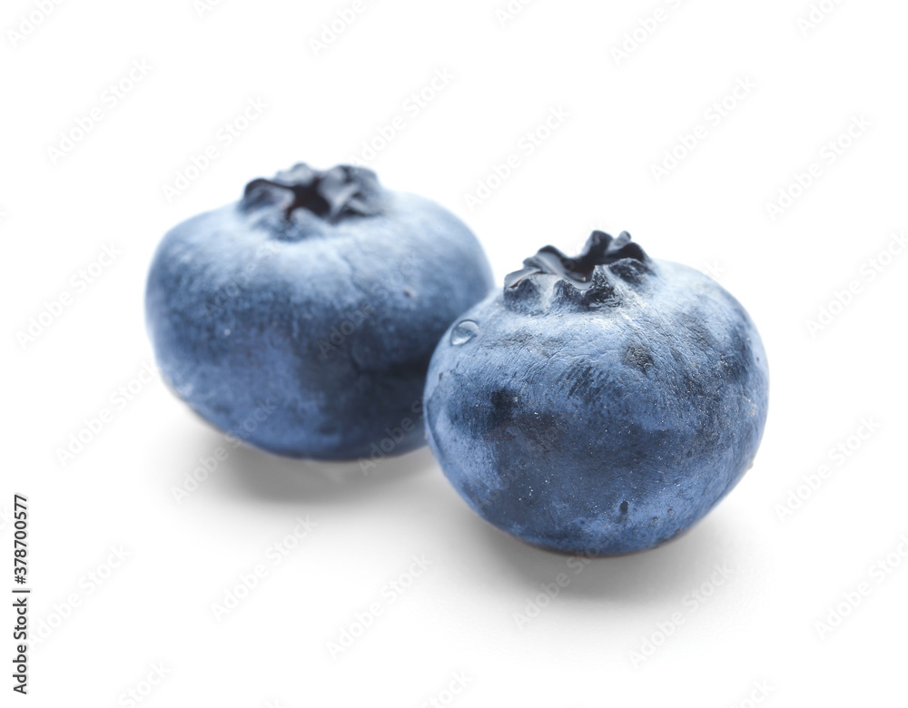 Tasty ripe blueberry on white background