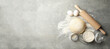 © Atlas - Concept for baking with dough on gray background