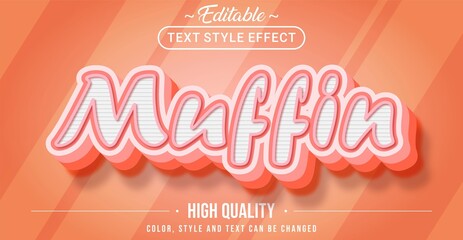 Poster - Editable text style effect - Muffin theme style.