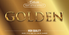 Editable Text Style Effect - Gold Theme Style.