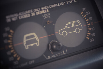 Wall Mural - Inclinometer or clinometer measure in SUV